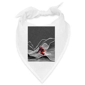 Skifahren in den Schneebergen Snowy Mountain Ski - Bandana - Weiß - Vorne
