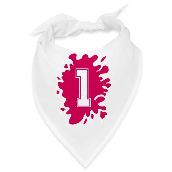klecks 1 - Bandana - Weiß - Vorne