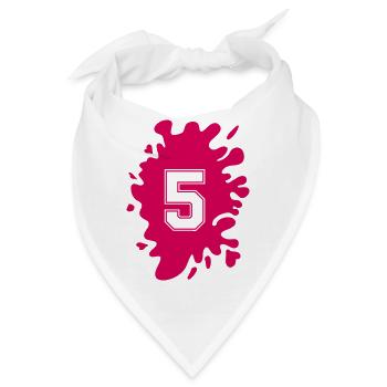 Klecks 5 - Bandana - Weiß - Vorne
