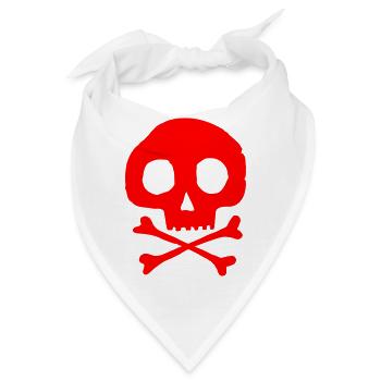 Schädel und Knochen - Bandana - Weiß - Vorne