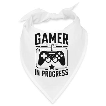 Gamer in Progress - Bandana - Weiß - Vorne