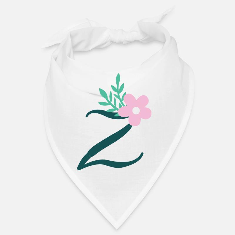 Eleganter Buchstabe 'Z' mit Blumen Bandana