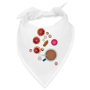 Hygge Herbst Gefühle Geschenk - Bandana - Weiß - Vorne