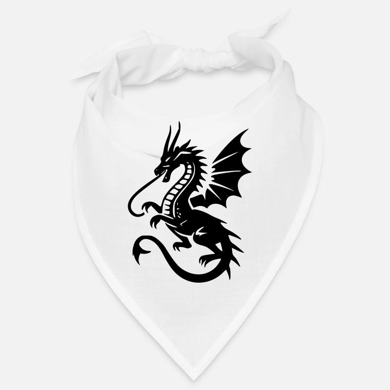Drache - Bandana - Weiß