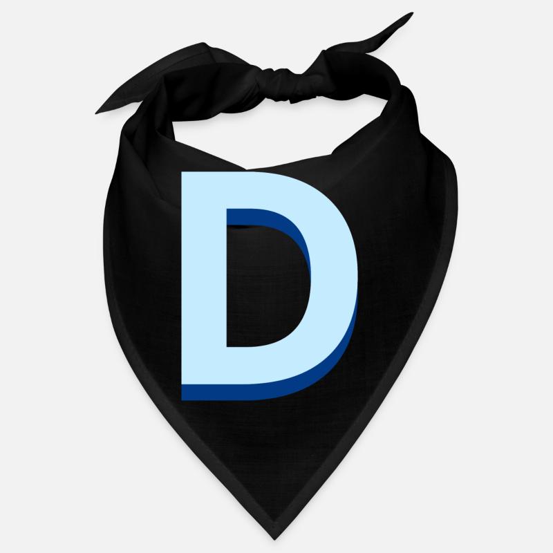 Pop and modern blue letter d Bandana
