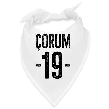 Çorum 19 – Stolz auf Kultur und Geschichte - Bandana - Weiß - Vorne