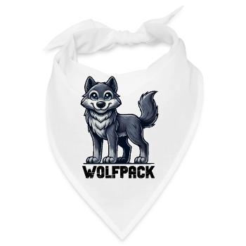 wolf comic - Bandana - Weiß - Vorne