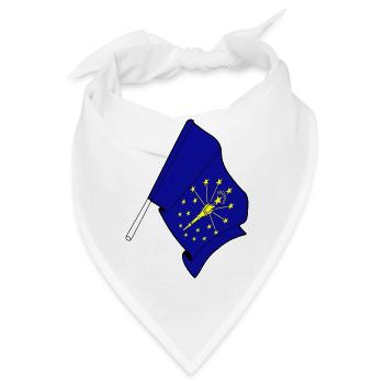 Indiana Flagge - Bandana - Weiß - Vorne