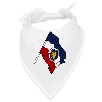 Flagge von Utah - Bandana - Weiß - Vorne