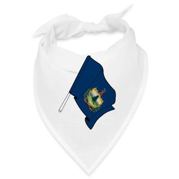 Flagge von Vermont - Bandana - Weiß - Vorne