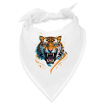 Wilder Tiger - Bandana - Weiß - Vorne