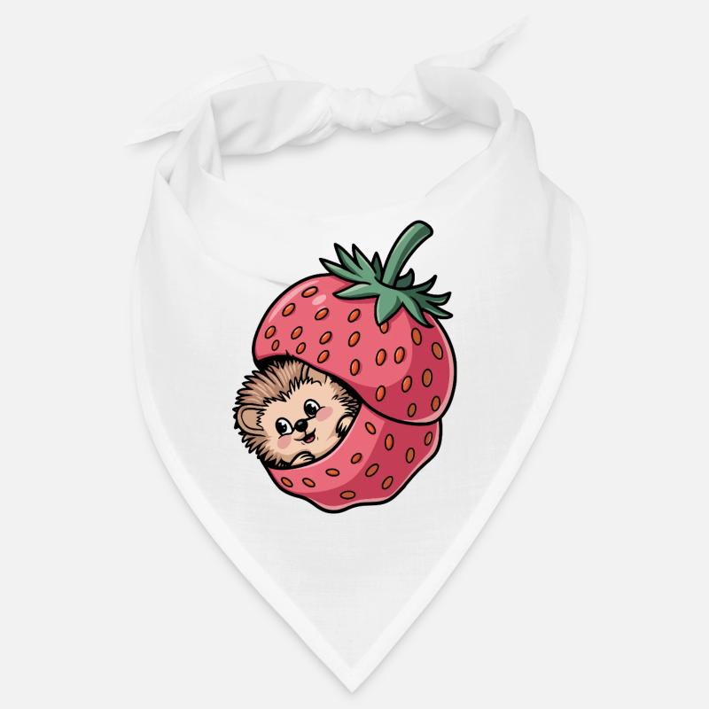 Cute Hedgehog Inside a Strawberry Bandana