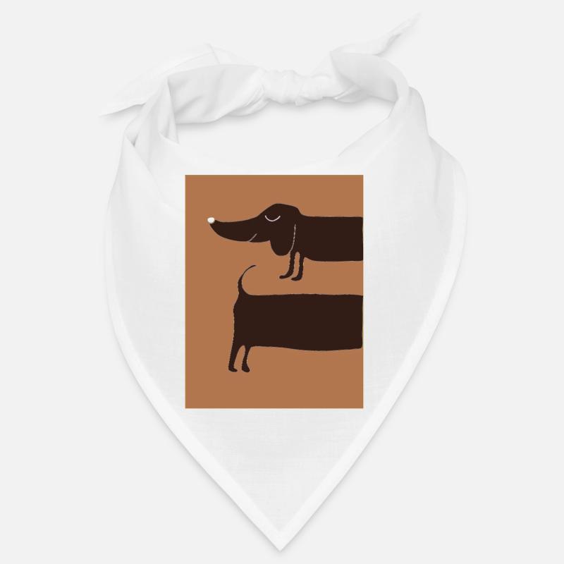 Chien teckel la nuit Bandana