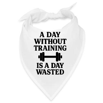 Ein Tag ohne Krafttraining, Bodybuilding - Bandana - Weiß - Vorne
