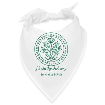 Voynich Flora - Bandana - Weiß - Vorne