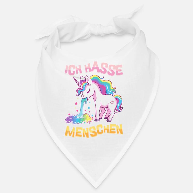 Ich Hasse Menschen Einhorn Kotzt Regenbogen Lustig Bandana