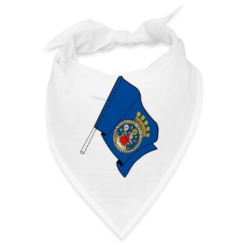 Flagge der Provinz Oslo - Bandana - Weiß - Vorne