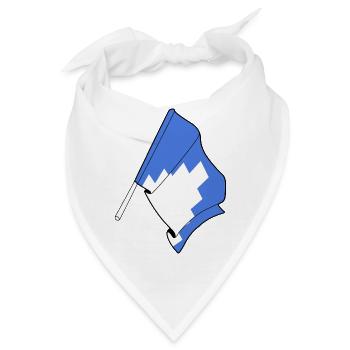 Flagge der Provinz Akershus - Bandana - Weiß - Vorne