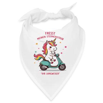 Roller-Einhorn - Bandana - Weiß - Vorne