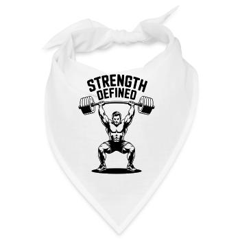 Strength defined - Fitness Motivation - Bandana - Weiß - Vorne