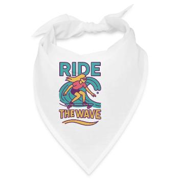 Surfen & Scrollen Thema T-Shirt - Bandana - Weiß - Vorne