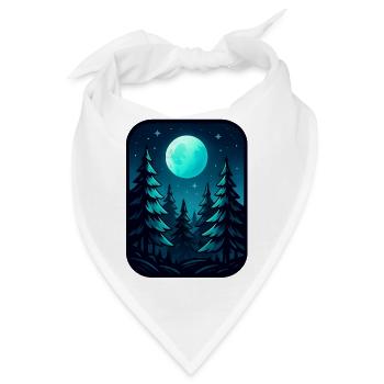 Mondschein-Kiefern - Bandana - Weiß - Vorne
