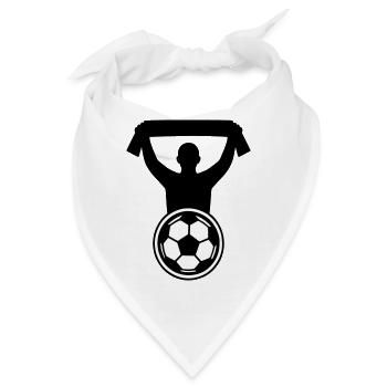 Fussball Fan - Bandana - Weiß - Vorne