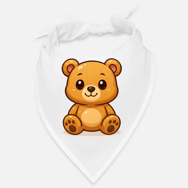 Teddybär - Bandana - Weiß