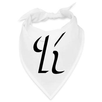 Letter K, Name, der Buchstabe K - Bandana - Weiß - Vorne