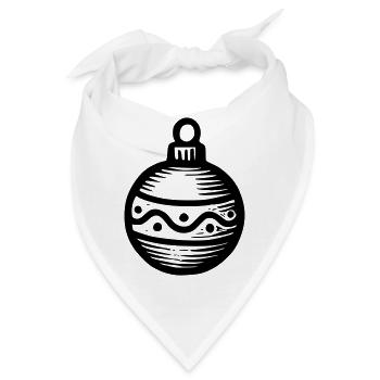 Weihnachtskugel - Bandana - Weiß - Vorne