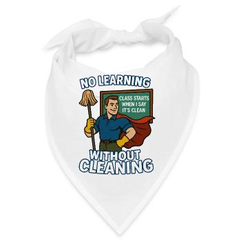 ein Lernen ohne Sauberkeit – Superheld - Bandana - Weiß - Vorne