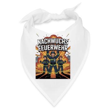 Nachwuchs Feuerwehr – Für Kinder - Bandana - Weiß - Vorne