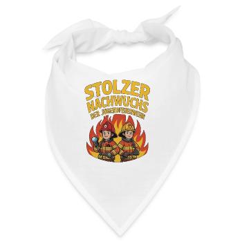 Stolzer Nachwuchs der Jugendfeuerwehr - Bandana - Weiß - Vorne