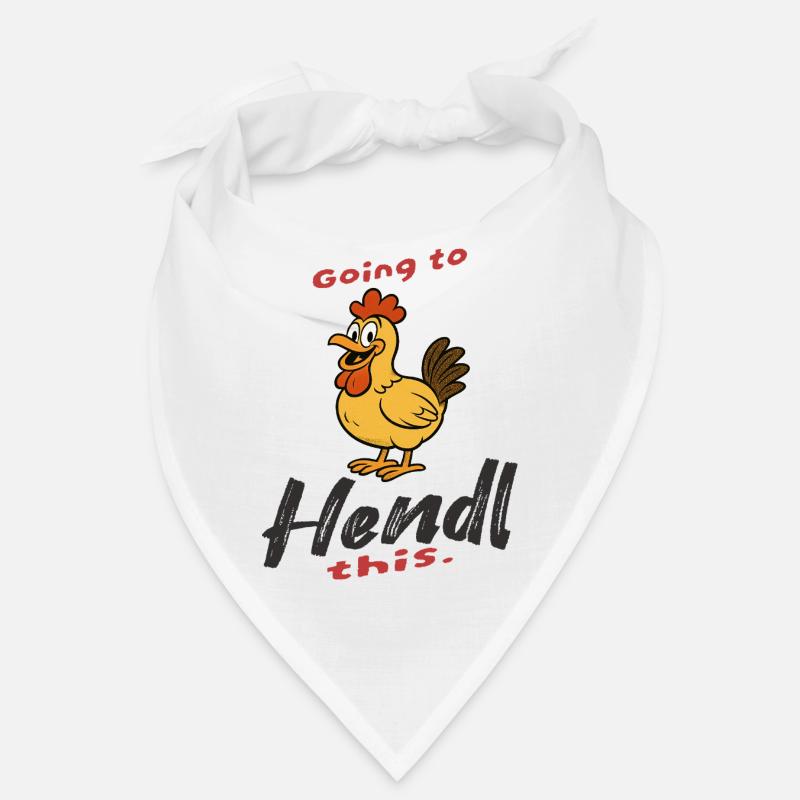 Humorous chicken saying design Bandana