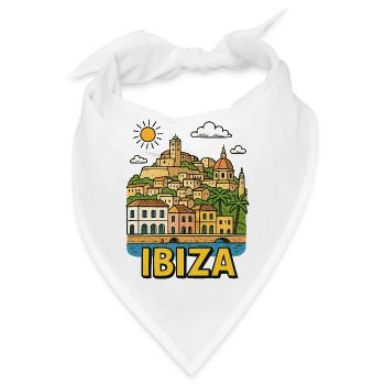 ibiza-stadt-skyline - Bandana - Weiß - Vorne