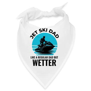 Jetski-Papa wie ein normaler Papa, nur feuchter - Bandana - Weiß - Vorne