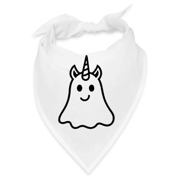 Unicorn Ghost - Bandana - Weiß - Vorne