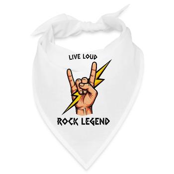 Rock Legende Handzeichen Design - Bandana - Weiß - Vorne