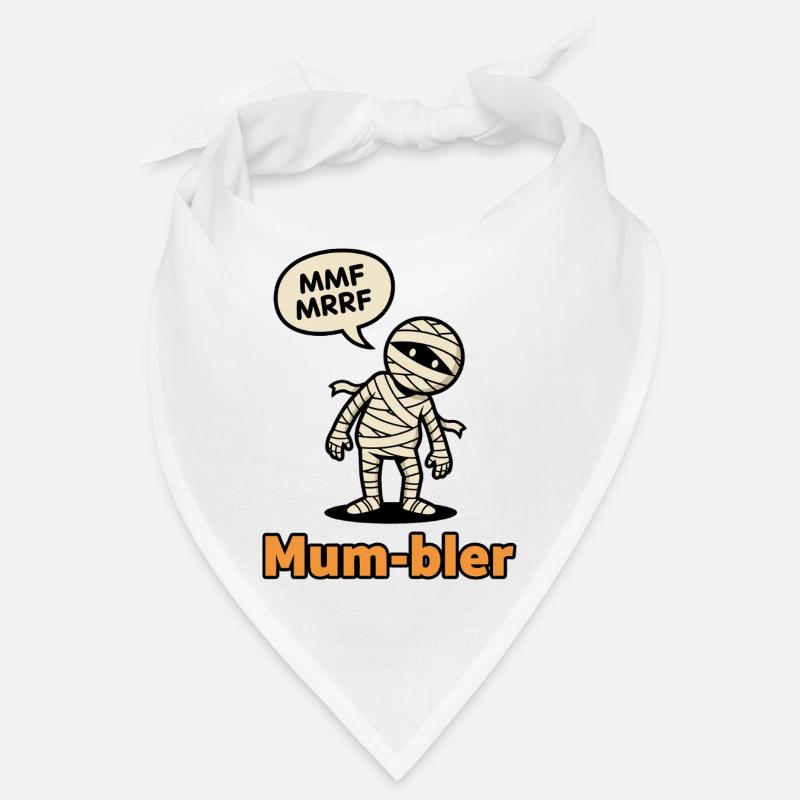 Mummy Character with Speech Bubble Bandana