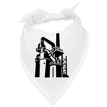 Fabrik Symbol Völklingen - Bandana - Weiß - Vorne