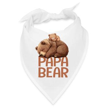 papa bear papa ours - Bandana - Weiß - Vorne