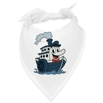 Tolles Vintage-Boot im alten BD-Stil - Bandana - Weiß - Vorne