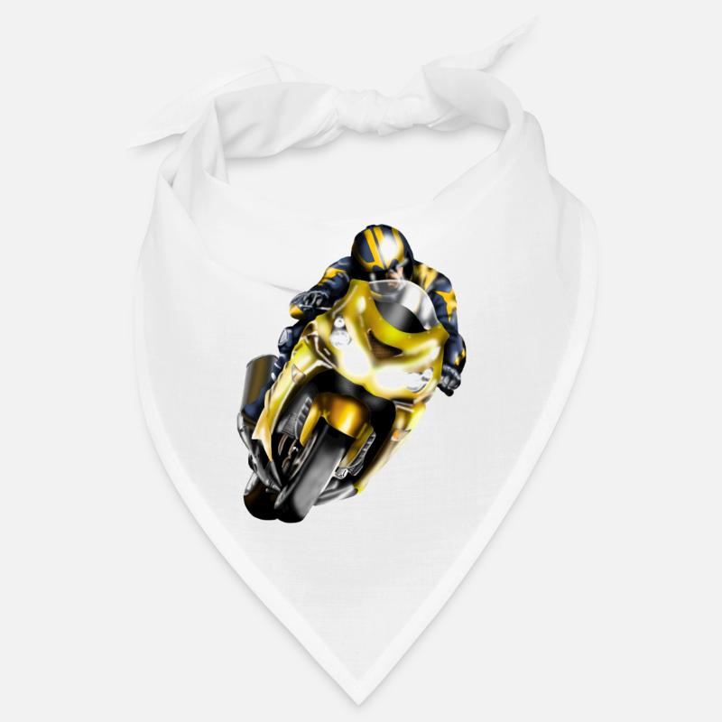 Coureur sur machine jaune Bandana