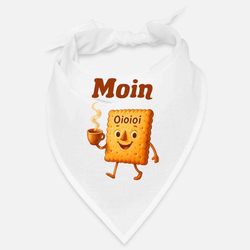 Moin Biscuit Cartoon Coffee Motif Bandana