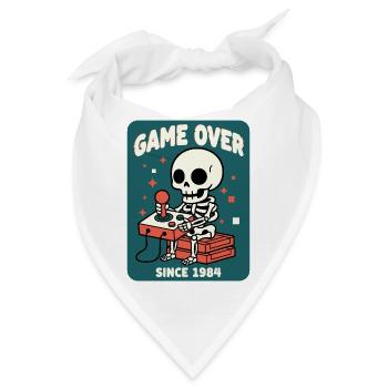 Game Over 1984 Retro Skelett Arcade - Bandana - Weiß - Vorne