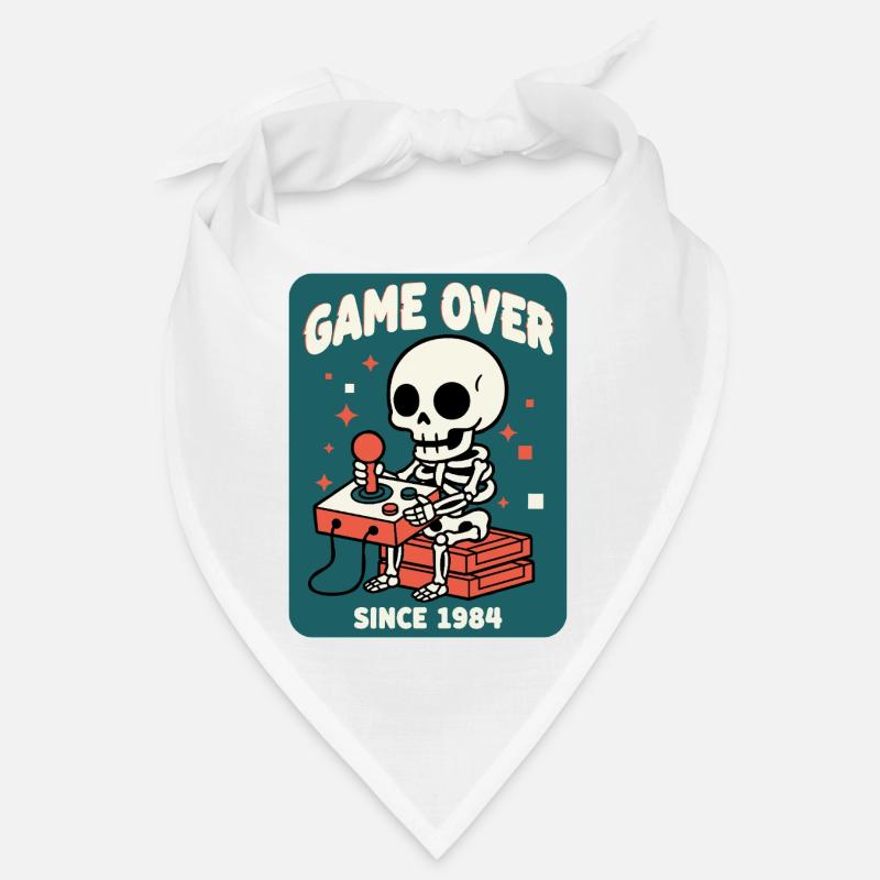 Game Over 1984 Retro Skelett Arcade Bandana