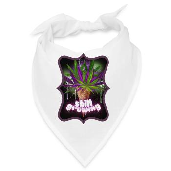 Still Growing Hanf Spruch Pflanze - Bandana - Weiß - Vorne
