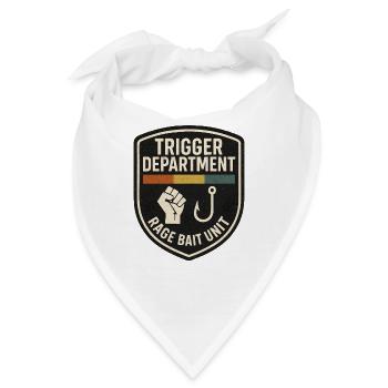Trigger Department Rage Bait Patch, Lustig - Bandana - Weiß - Vorne