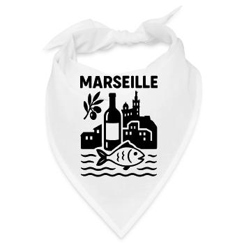 marseille silhouette - Bandana - Weiß - Vorne