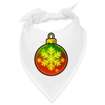 Weihnachtskugel Schneeflocke Ornament - Bandana - Weiß - Vorne